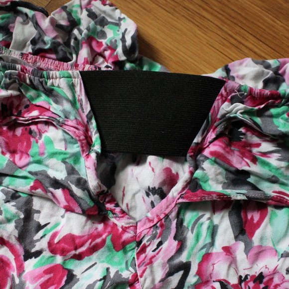 Kirra Floral Print Flowy Trim Tube Top - Picture 4 of 7